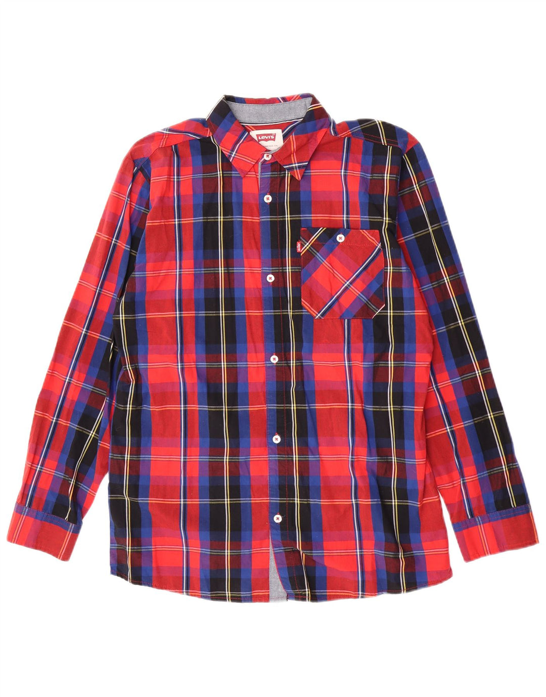 Camicia Levi's per ragazzi 13-14 anni XL in cotone a quadri rossi
