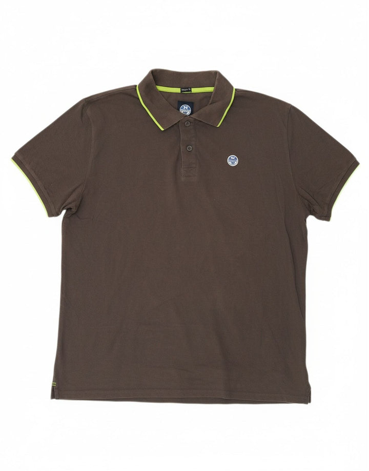 NORTH SAILS Mens Regular Fit Polo Shirt 2XL Grey Cotton