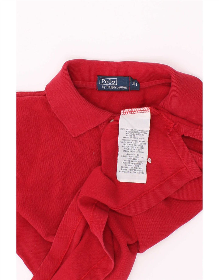 Polo Ralph Lauren Camicia da bambino 3-4 anni in cotone rosso