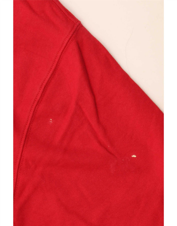 Felpa con cappuccio grafica da uomo Gap, cotone rosso medio