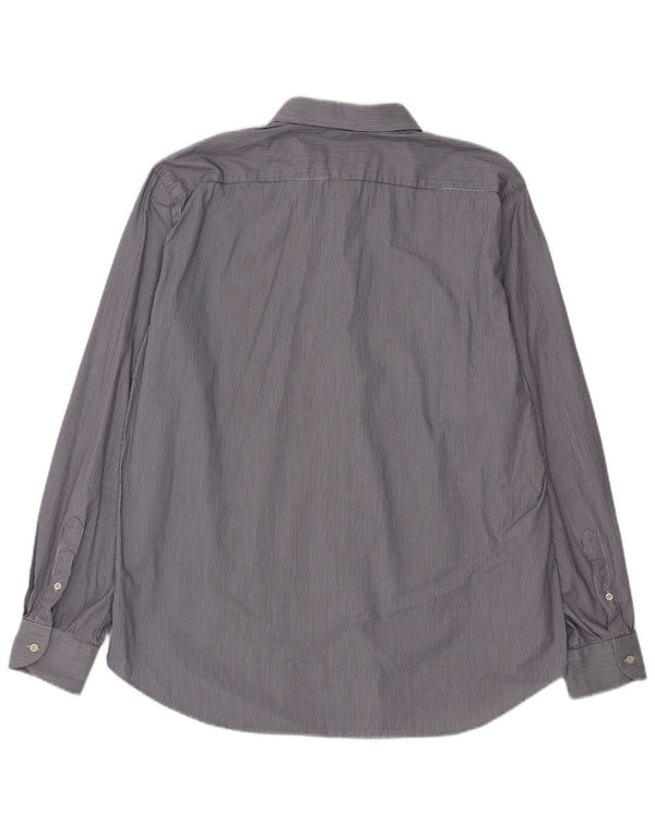 Camicia da uomo Navigare Taglia 45 18 2XL Cotone gessato blu