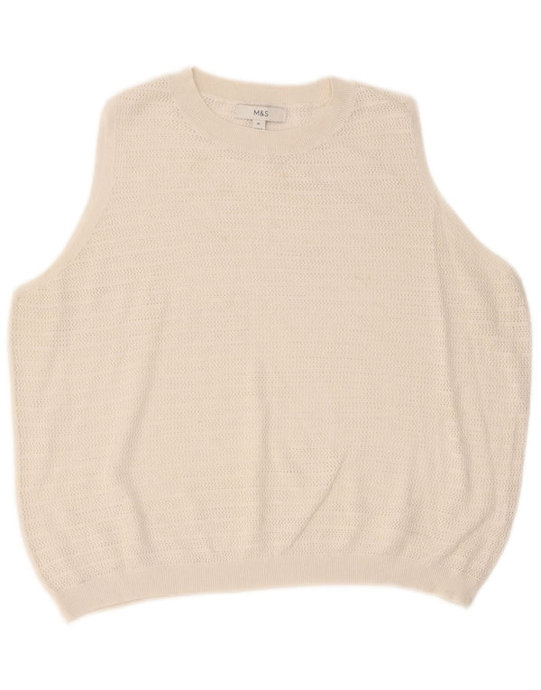 Canotta da donna Marks & Spencer UK 18 XL a righe bianche
