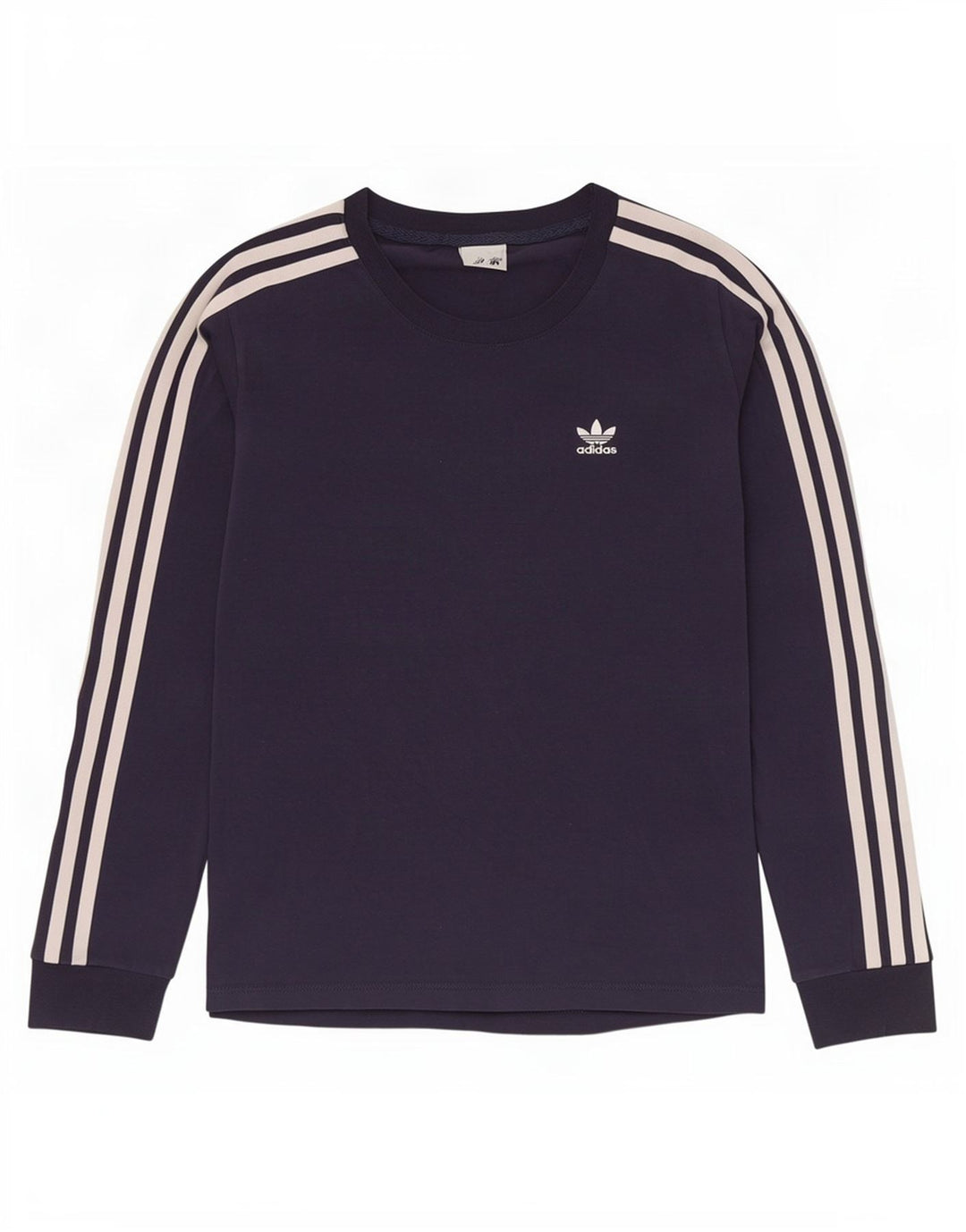 Top Adidas da donna a manica lunga UK 10 Small in cotone blu navy