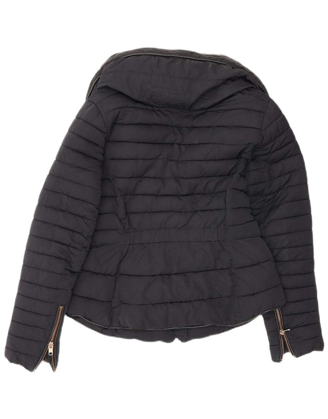 Giacca imbottita da donna Zara UK 12 media blu navy in poliestere