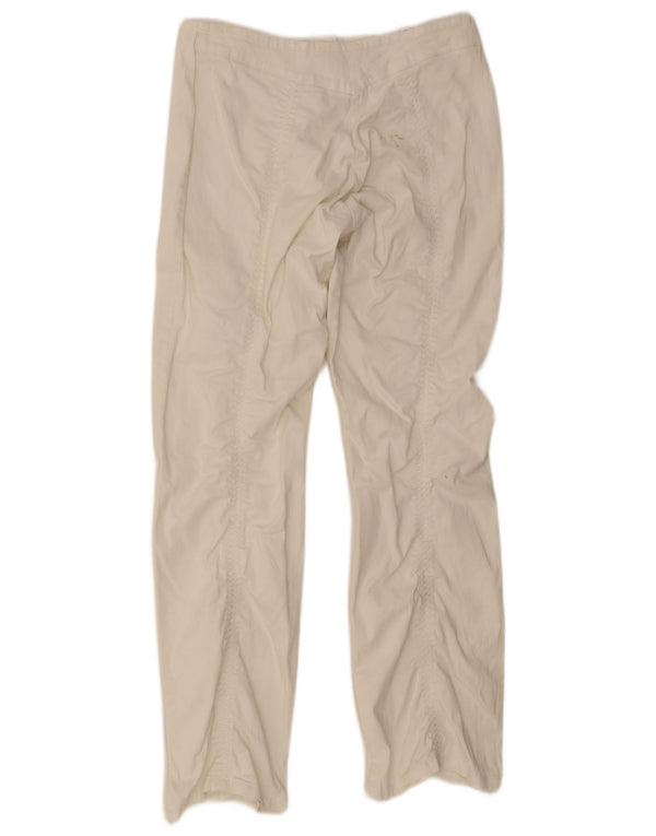 Pantaloni casual dritti da donna Marlboro Classics W30 L30 bianchi