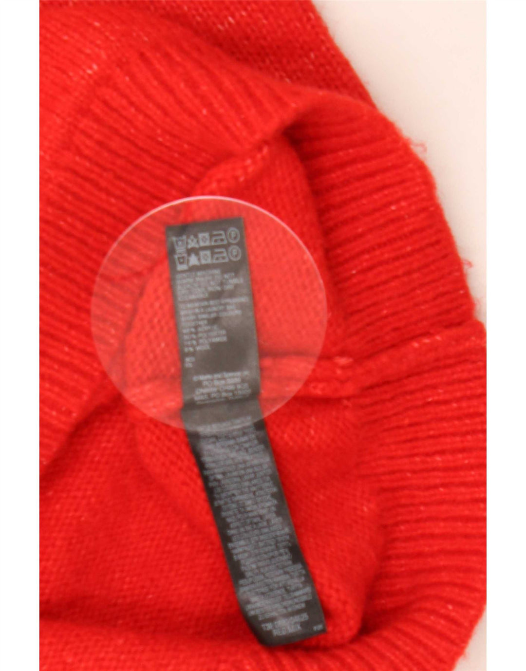 Maglione maglione girocollo da donna Marks & Spencer UK 14 medio rosso maculato