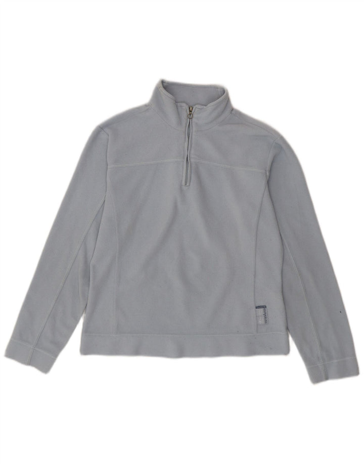 CHAMPION Womens Zip Neck Fleece Jumper UK 16 Large Blue Polyester Vintage Champion and Second-Hand Champion from Messina Hembry 