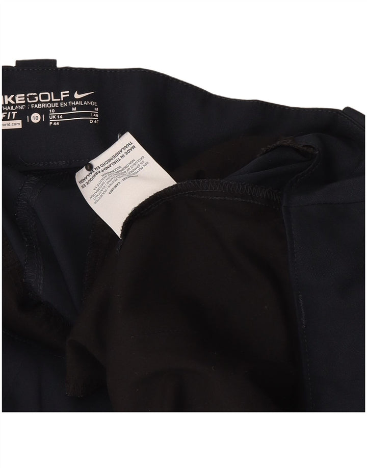 Pantaloncini chino da golf da donna Nike UK 14 medi W34 poliestere blu navy