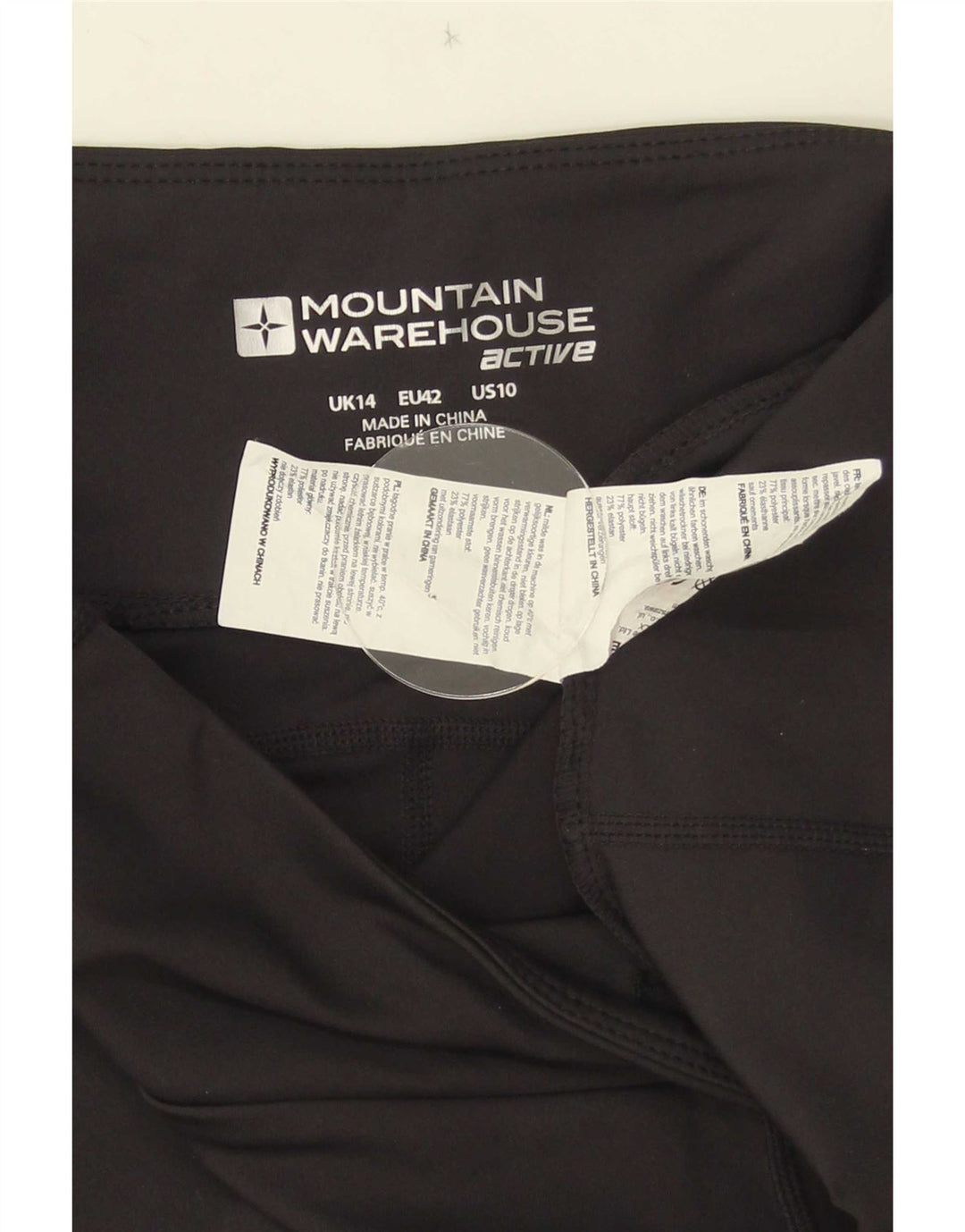 Leggings Capri da donna Mountain Warehouse UK 14 Medium Black Colourblock