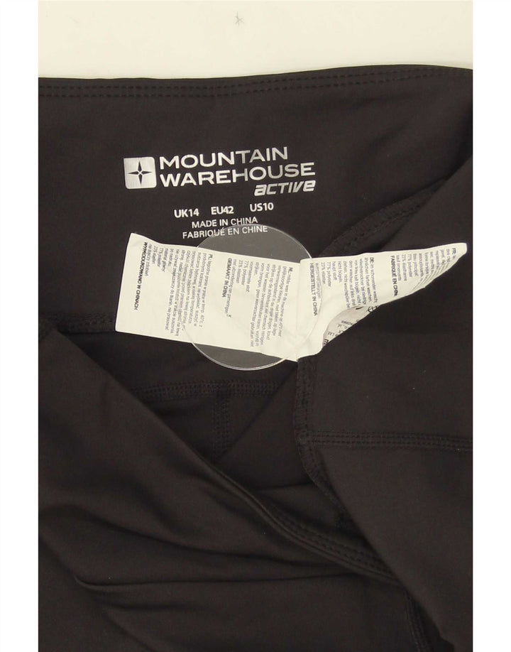 Leggings Capri da donna Mountain Warehouse UK 14 Medium Black Colourblock