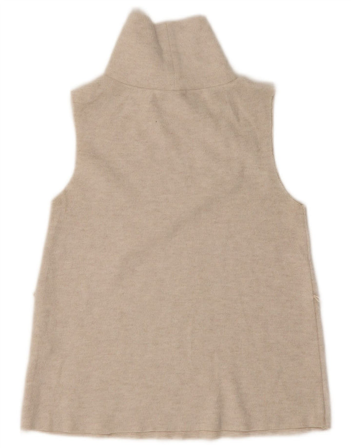 Canotta da donna Zara UK 10 piccola in poliestere beige