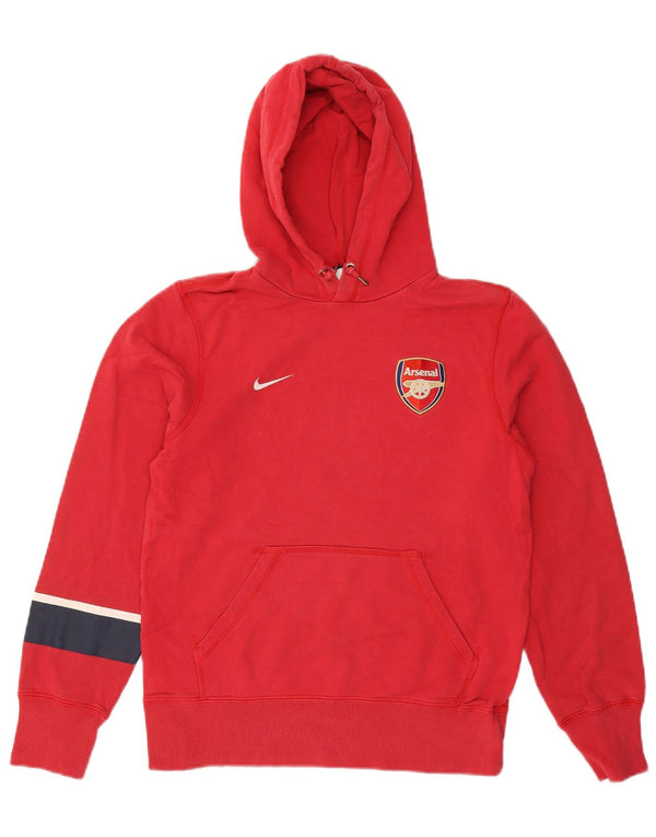 Felpa con cappuccio grafica Nike Arsenal da donna UK 10 Small Red Colourblock