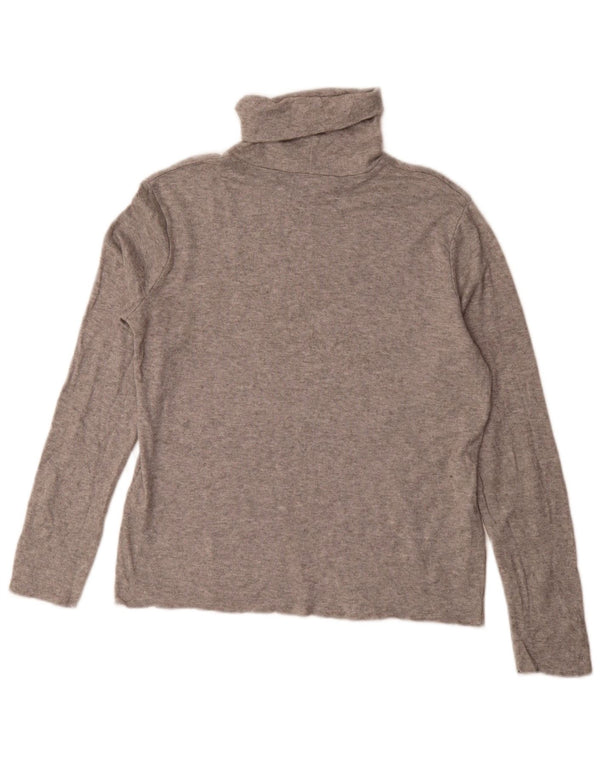 Maglione maglione collo alto da donna Zara UK 16 grande grigio