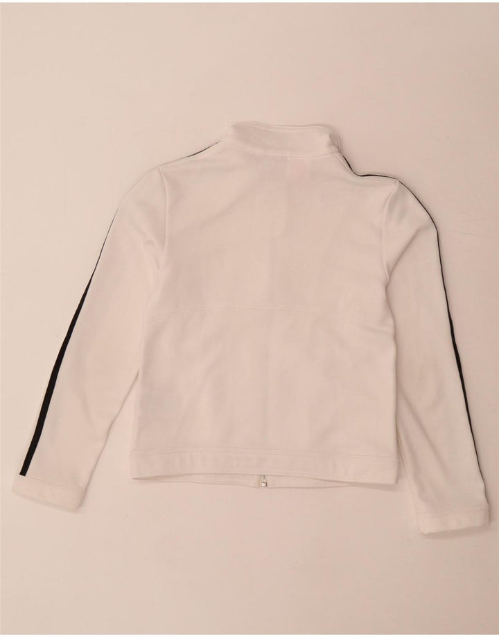 Giacca da ginnastica grafica per ragazze Adidas 11-12 anni in poliestere bianco