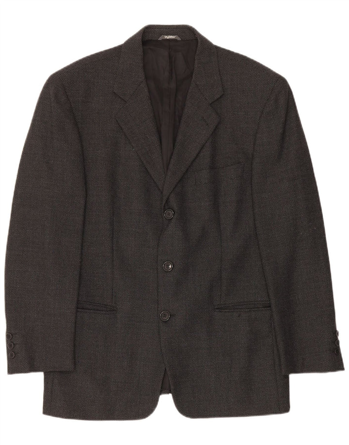 Giacca blazer a 3 bottoni da uomo Byblos EU 48 lana grigio medio