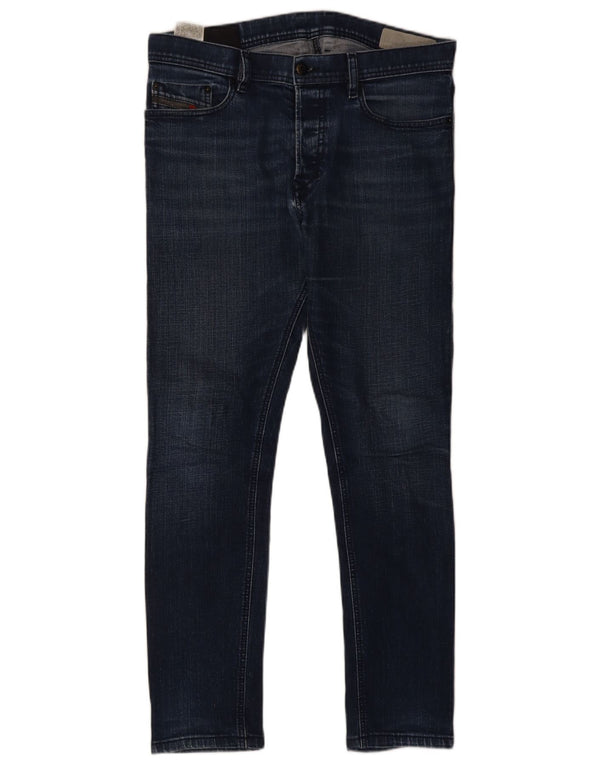 Jeans slim da uomo Diesel W32 L28 cotone blu navy