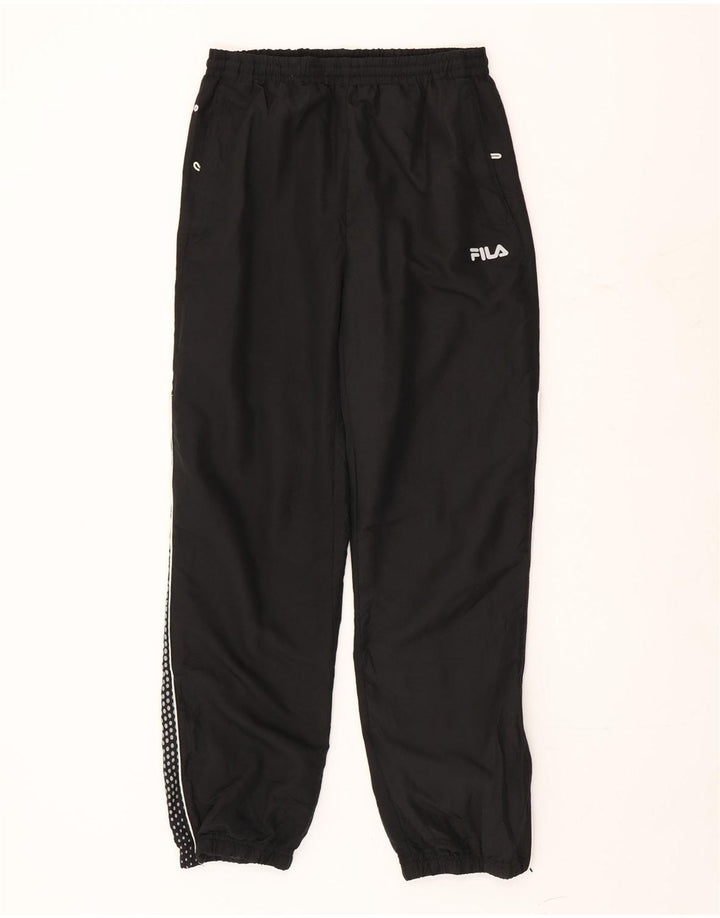 Pantaloni da tuta da uomo Fila Joggers piccoli in poliestere maculato nero