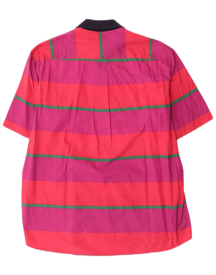 Camicia pullover a maniche corte da uomo ICEBERG grande cotone a righe viola