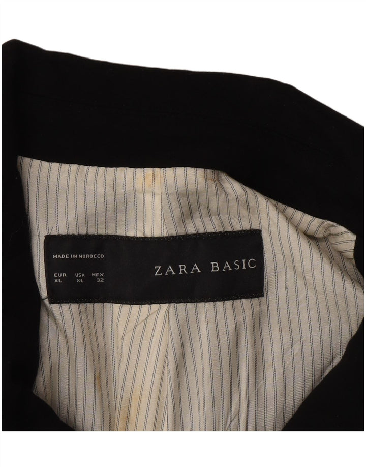 Giacca blazer da donna a 1 bottone Zara UK 18 XL nera