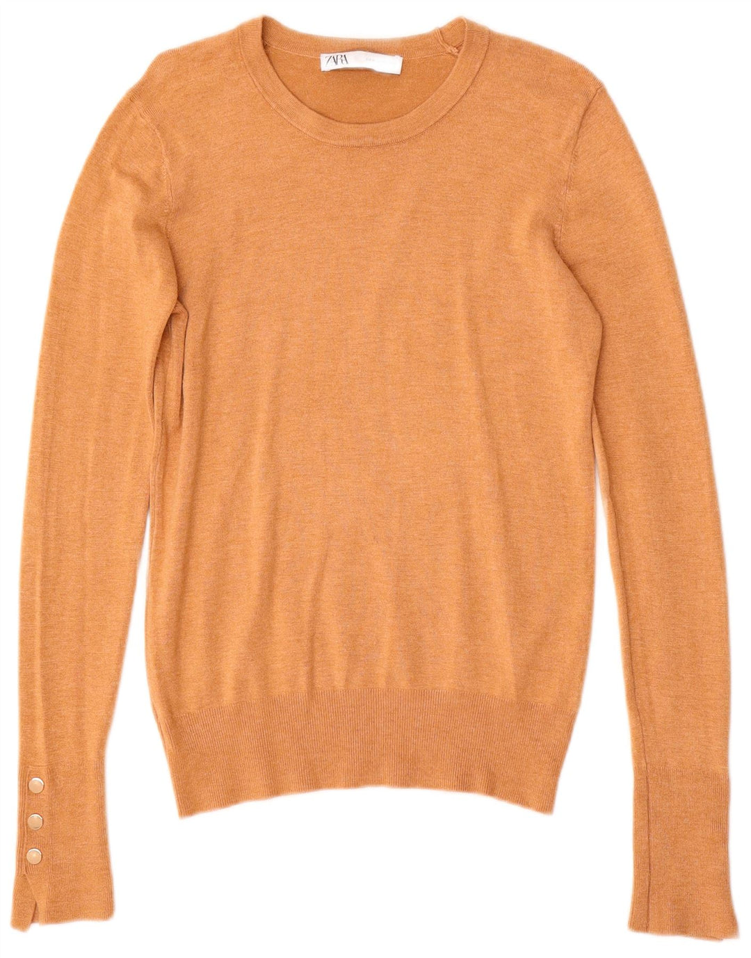 Maglione maglione con scollo a barca da donna Zara UK 12 Beige medio