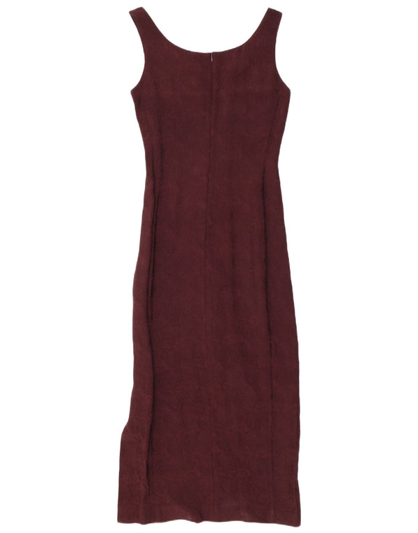 Abito aderente senza maniche da donna SPORTMAX UK 10 Piccolo floreale bordeaux
