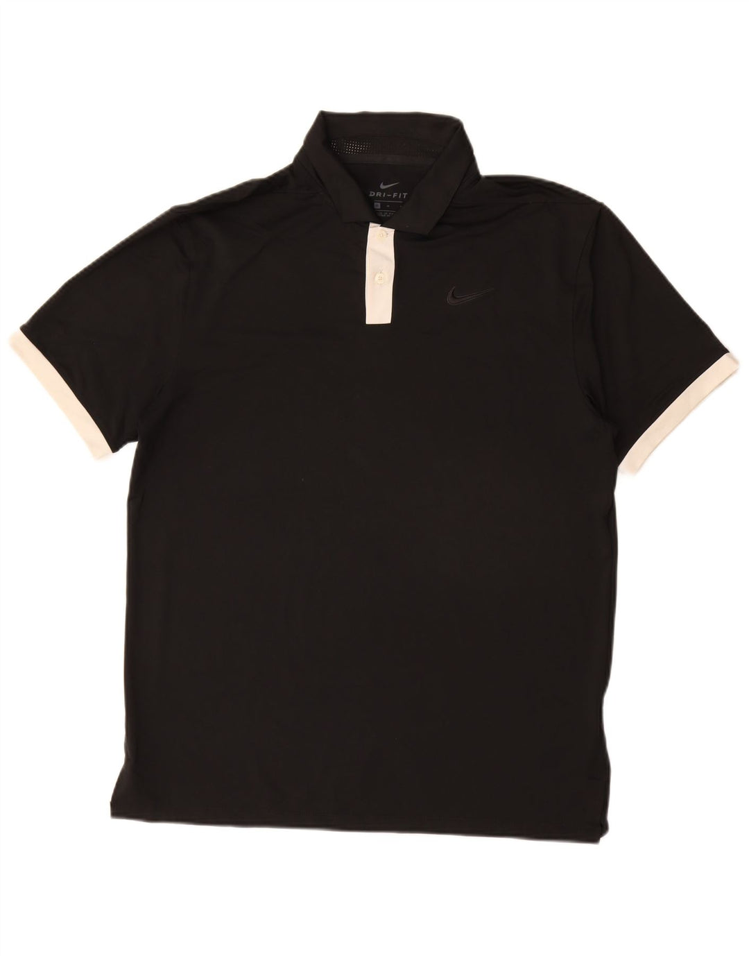 Polo NIKE da uomo Dri Fit media nera in poliestere