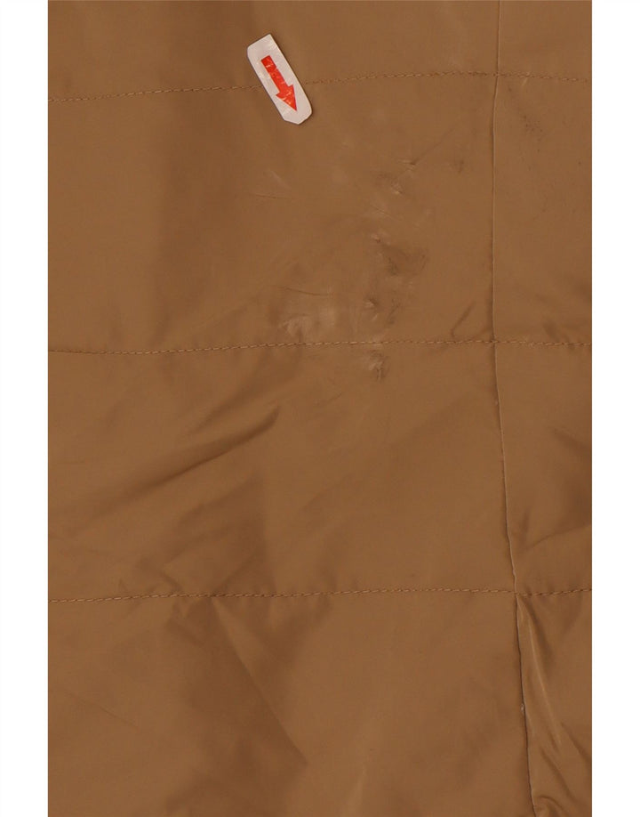 Cappotto imbottito con cappuccio da donna Zara UK 14 Poliestere beige medio