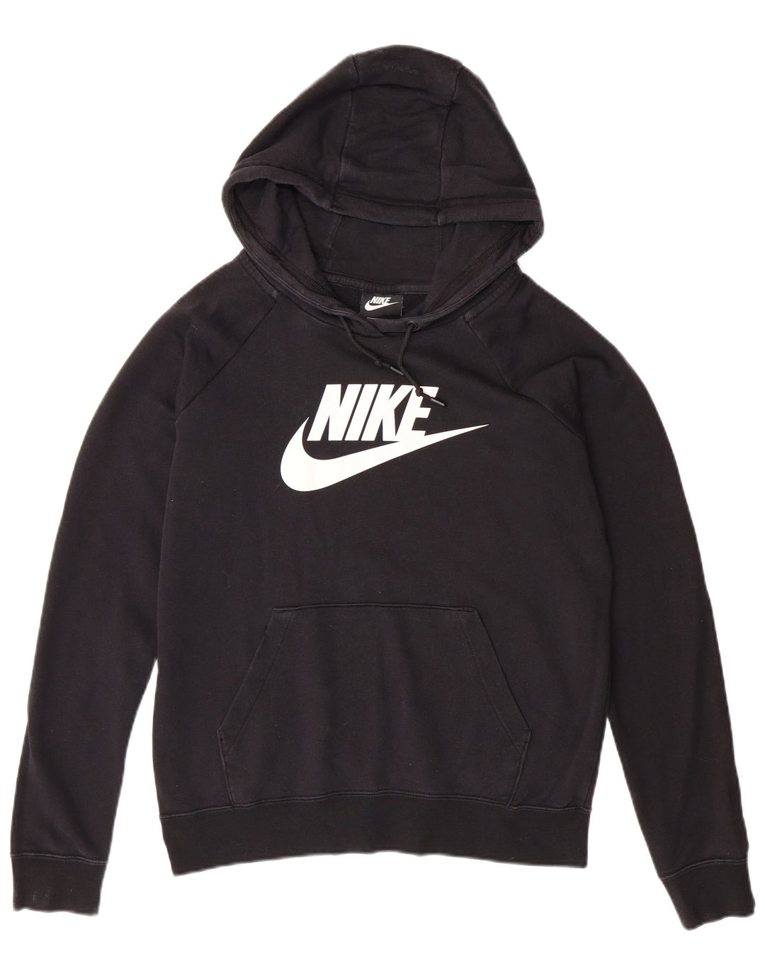Felpa con cappuccio grafica oversize da donna NIKE UK 10 piccola in cotone nero