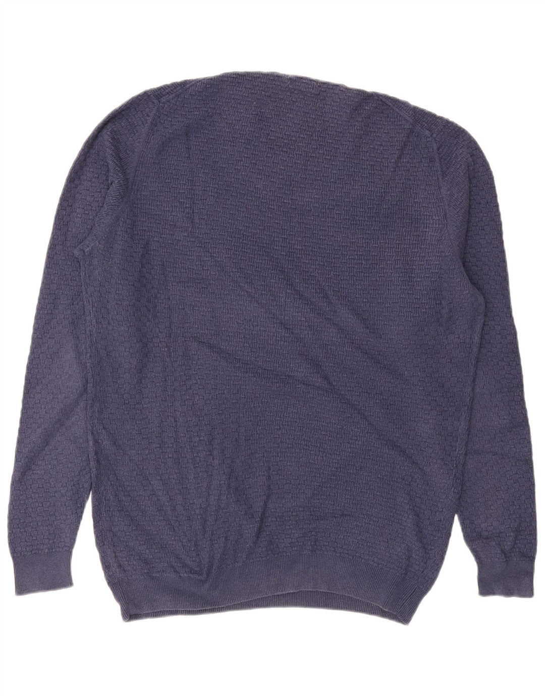 MASSIMO DUTTI Maglione maglione girocollo da uomo XL in cotone blu
