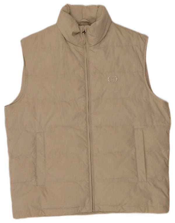 Gilet imbottito da uomo Sergio Tacchini UK 42 XL Poliestere beige