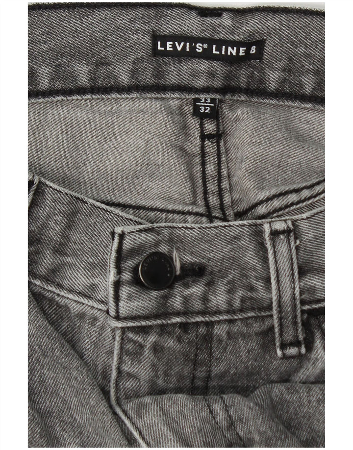 Jeans slim da uomo Levi's W33 L32 cotone grigio