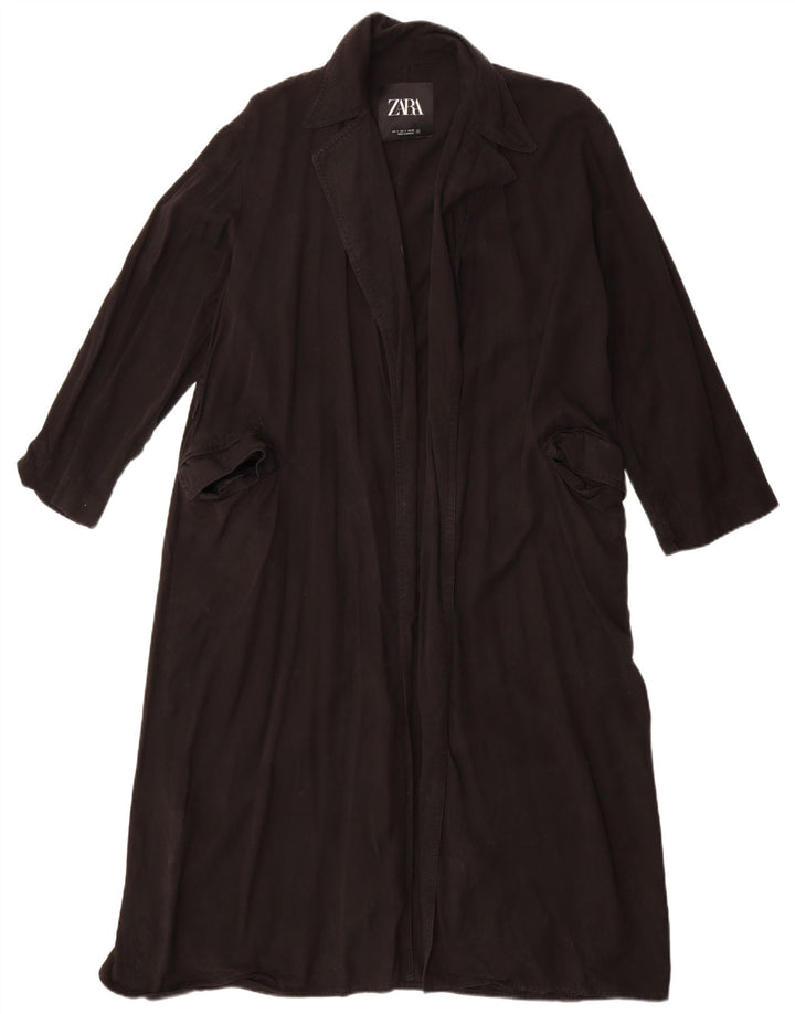 Trench oversize da donna Zara UK 10 piccolo in lyocell nero