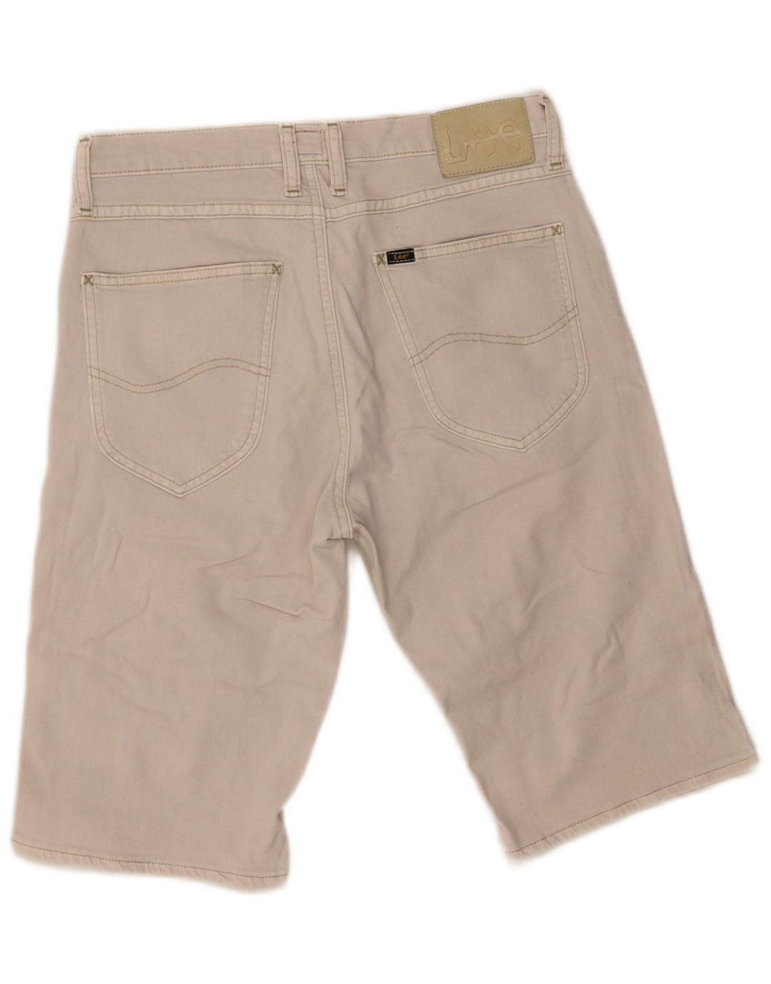 Pantaloncini di jeans da uomo Lee W30 cotone beige medio