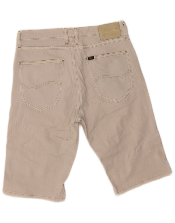 Pantaloncini di jeans da uomo Lee W30 cotone beige medio