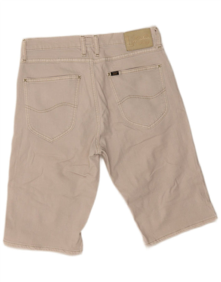 Pantaloncini di jeans da uomo Lee W30 cotone beige medio