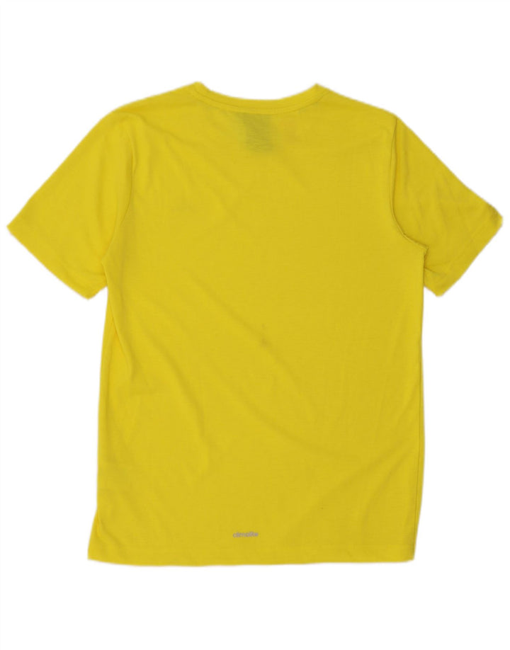 Maglietta Adidas Climalite da bambino 13-14 anni in poliestere giallo