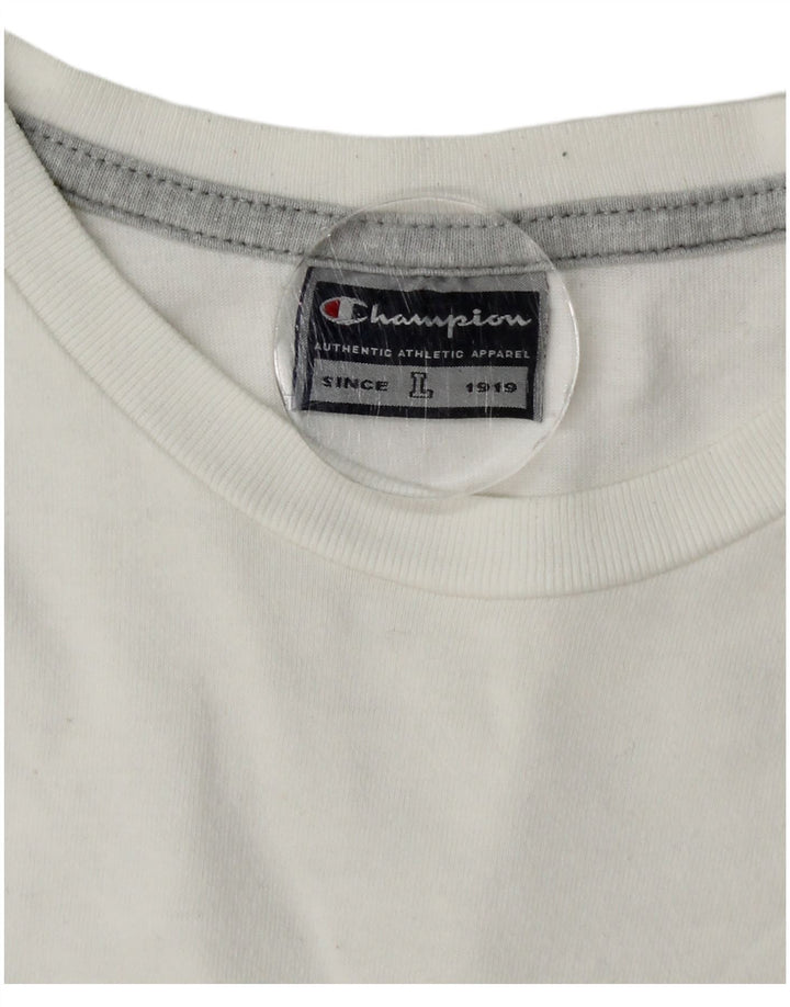 T-shirt grafica da uomo Champion Top grande bianca