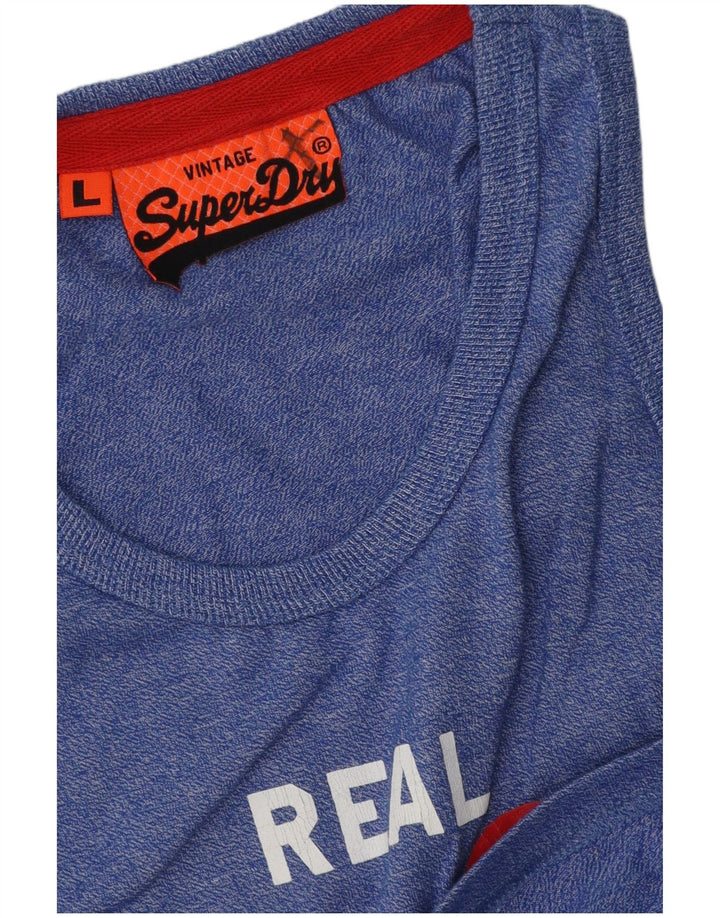 Canotta grafica da uomo Superdry grande blu