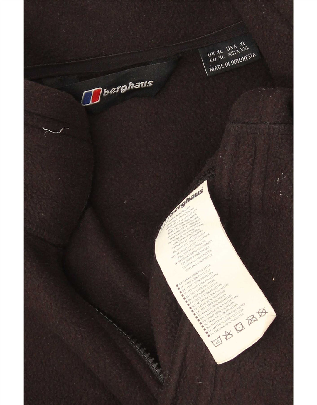 Giacca in pile da uomo Berghaus UK 42 XL poliestere nero