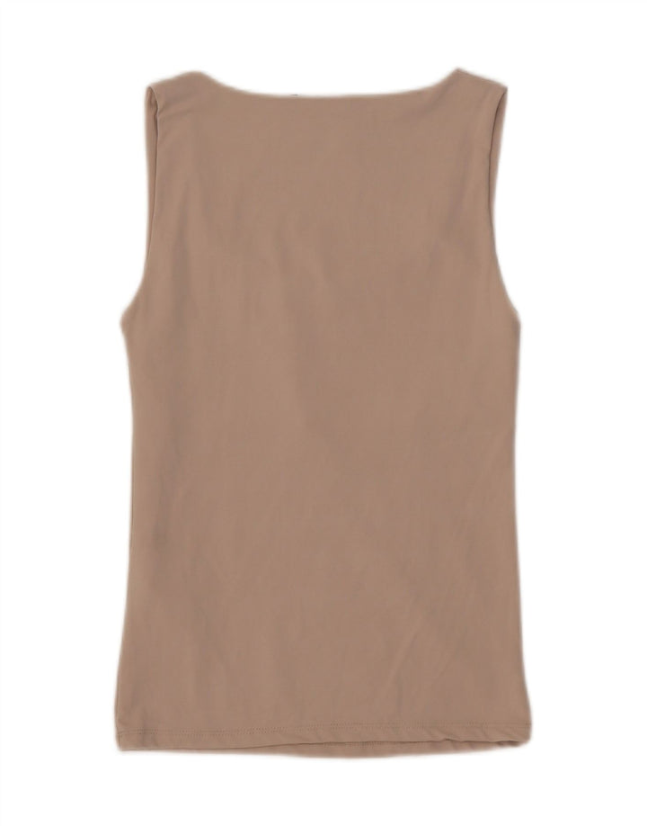 Canotta Donna Zara UK 12 Beige Medio Poliammide