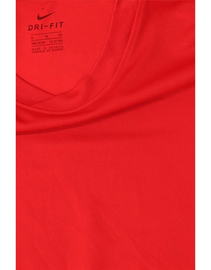 T-shirt Nike Ragazzo Dri Fit Top 13-14 anni XL Rosso Poliestere