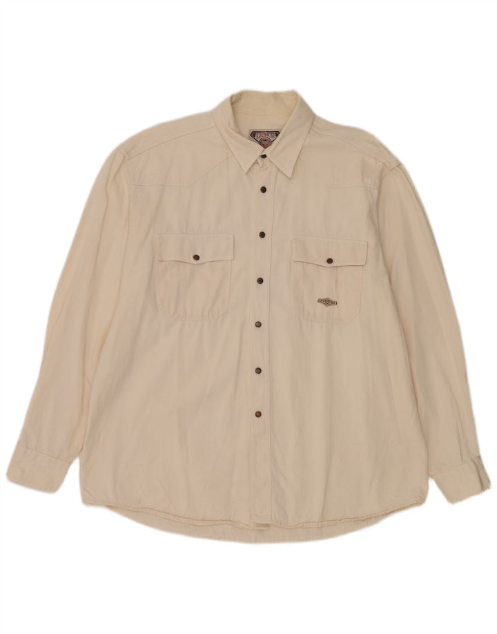 Camicia in denim da uomo Prince XL Beige