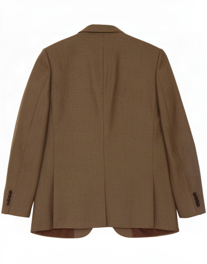 Giacca blazer a 2 bottoni da uomo Marks & Spencer UK 44 XL poliestere marrone