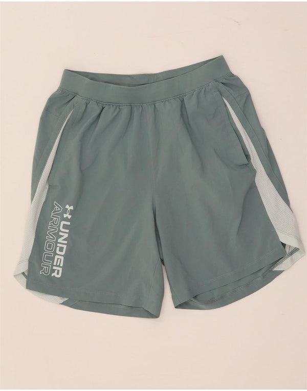 Pantaloncini sportivi grafici da uomo Under Armour verde medio color block