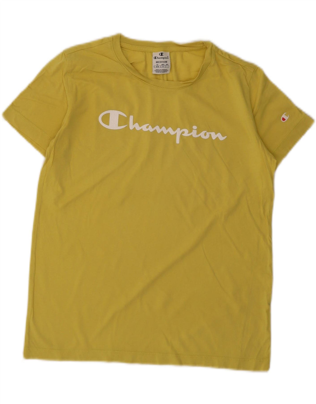 T-shirt grafica da donna Champion Top UK 12 giallo medio