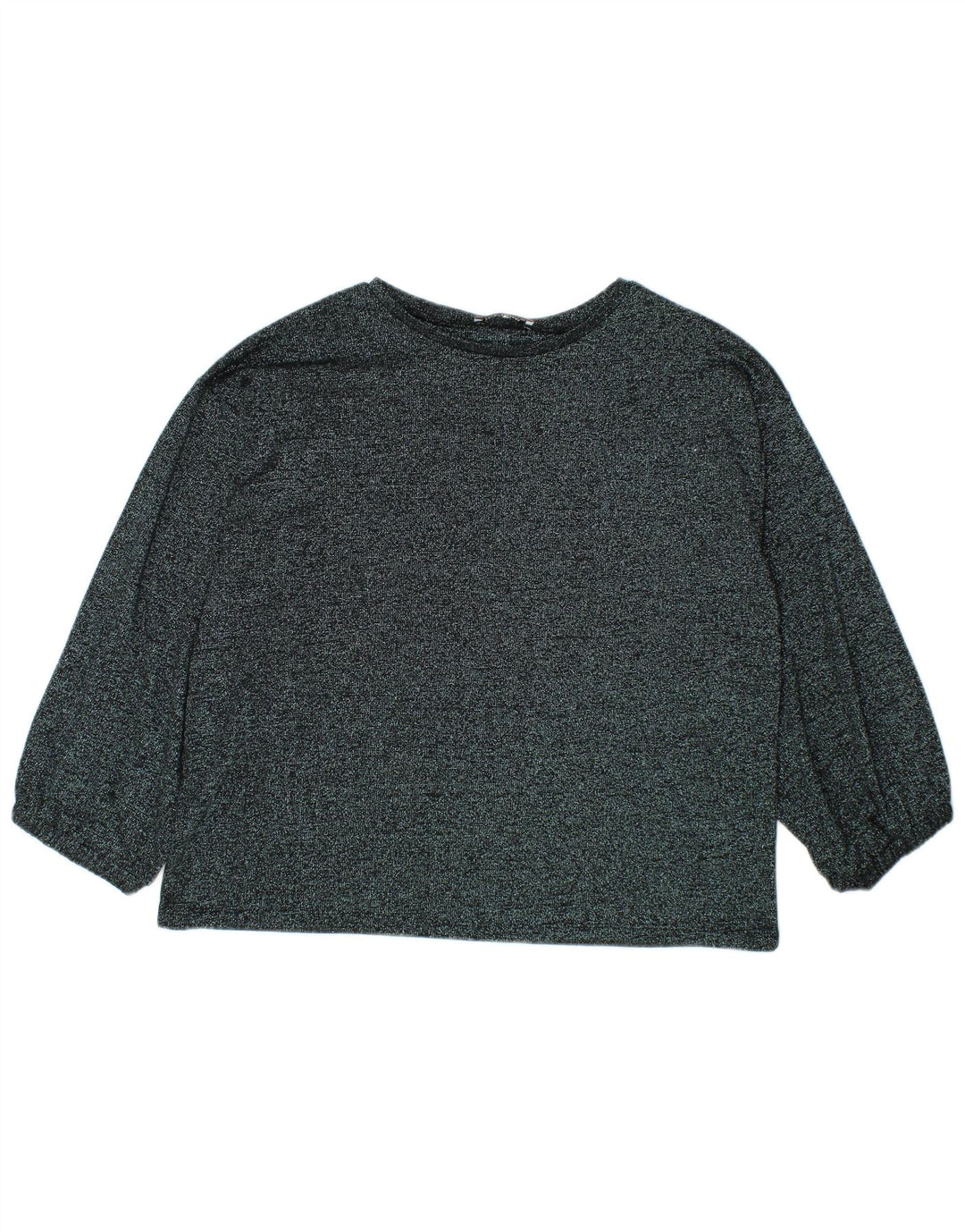 Top Zara da donna a maniche lunghe UK 16 grande grigio screziato
