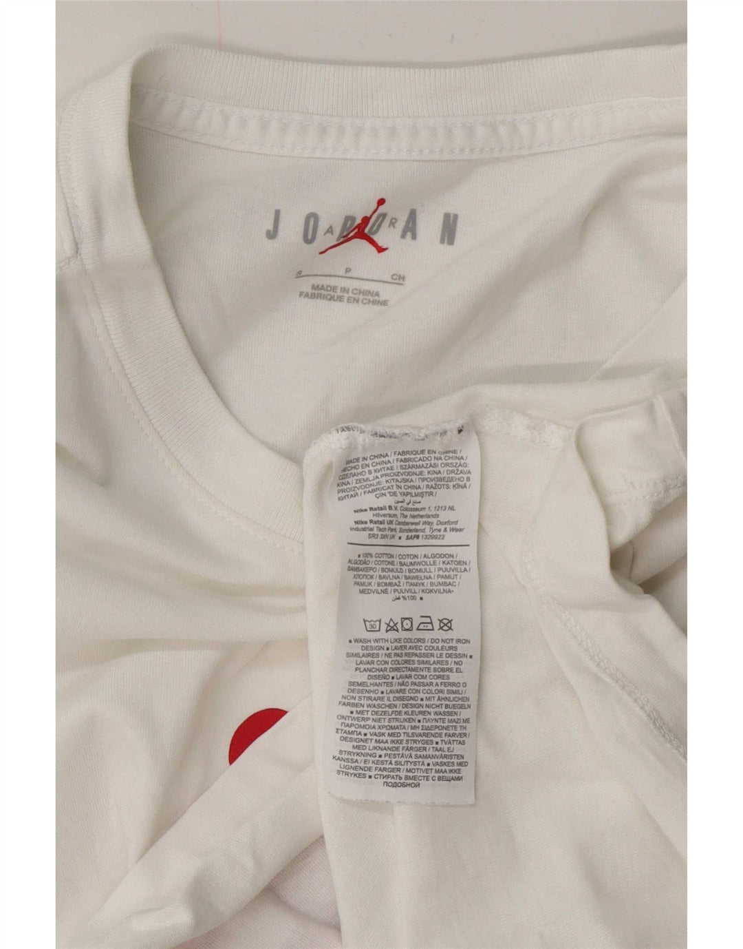 T-shirt grafica da uomo Jordan Top piccola in cotone bianco