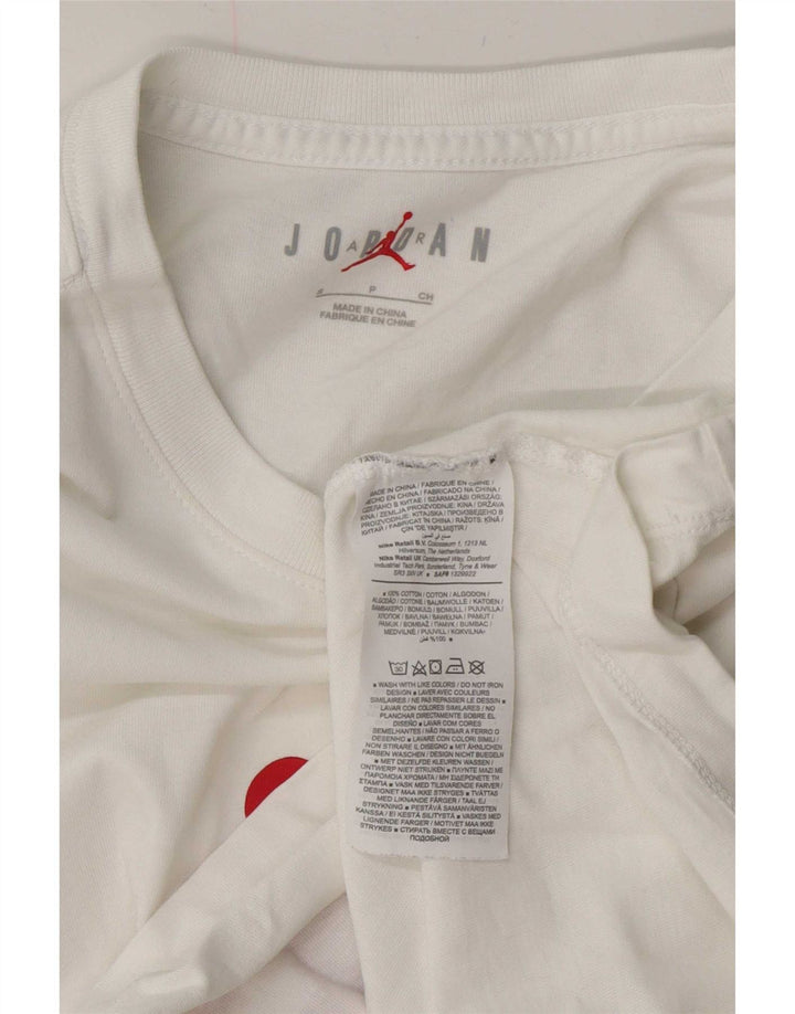 T-shirt grafica da uomo Jordan Top piccola in cotone bianco