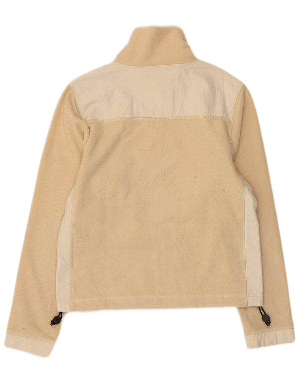 Giacca in pile corta da lavoro da donna CAT UK 14 Large Beige Colourblock