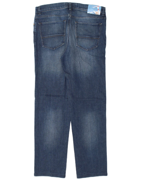 Jeans Straight Uomo Trussardi W35 L31 Blu Cotone